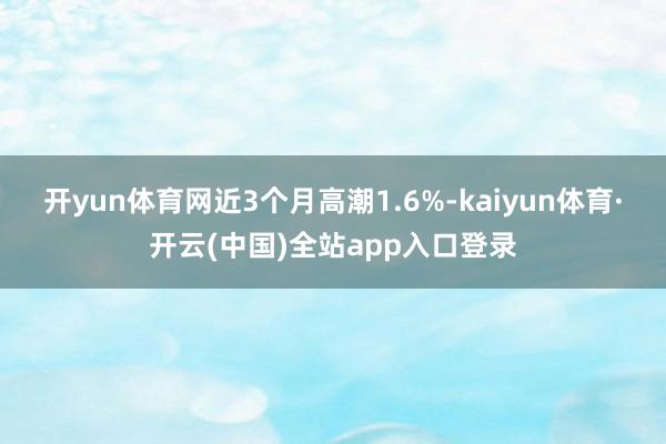 开yun体育网近3个月高潮1.6%-kaiyun体育·开云(中国)全站app入口登录